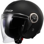 CASCO JET LS2 NUEVO- OF620 CLASSY SOLID MATT BLACK-06/ NEGRO MATE