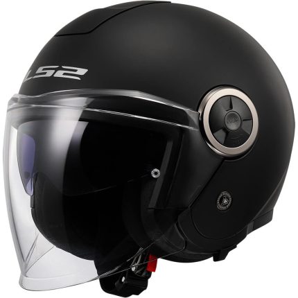 CASCO JET LS2 NUEVO- OF620 CLASSY SOLID MATT BLACK-06/ NEGRO MATE
