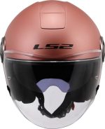 CASCO JET LS2 NUEVO- OF620 CLASSY SOLID MATT GOLD PINK-06/ ORO MATE ROSA - Imagen 3