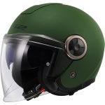 CASCO JET LS2 NUEVO- OF620 CLASSY SOLID MATT MILITARY GREEN-06/ VERDE MILITAR MATE