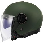 CASCO JET LS2 NUEVO- OF620 CLASSY SOLID MATT MILITARY GREEN-06/ VERDE MILITAR MATE - Imagen 2