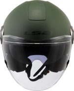 CASCO JET LS2 NUEVO- OF620 CLASSY SOLID MATT MILITARY GREEN-06/ VERDE MILITAR MATE - Imagen 3