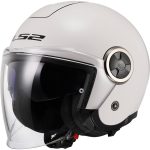 CASCO JET LS2 NUEVO- OF620 CLASSY SOLID WHITE-06/ BLANCA