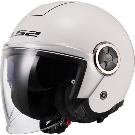 CASCO JET LS2 NUEVO- OF620 CLASSY SOLID WHITE-06/ BLANCA