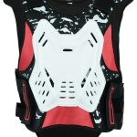 CHALECO PROTECTOR DE TIPO PETO RACING Y MOTOCROSS CON PROTECTOR DE ESPALDA/ SHOCKER ROJO BLANCO