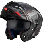 CASCO MODULAR MT- ATOM 2 SV BAST D5 MATE/ NEGRO BLANCO ROJO /ECE 22.06 - Imagen 2