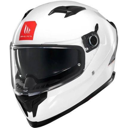 CASCO INTEGRAL MT HELMET BRAKER SV SOLID A0 BLANCO PERLA BRILLO /ECE 22.06