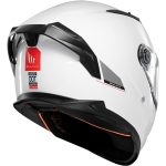CASCO INTEGRAL MT HELMET BRAKER SV SOLID A0 BLANCO PERLA BRILLO /ECE 22.06 - Imagen 3