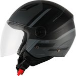 CASCO JET UNIK ASTRO NEGRO GRIS - Imagen 3