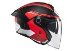 CASCO JET MT COSMO SV CRUISER B5 MATE/ ROJO NEGRO MATE /ECE 22.06. - Imagen 4