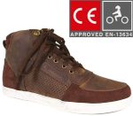 BOTAS DE MOTO HARISSON APACHE MARRON URBAN UNISEX PARA VERANO PERFORADO CON PROTECCIONES CE