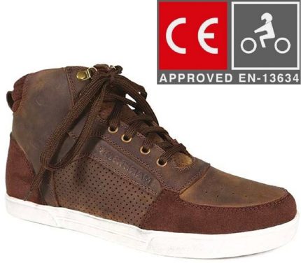 BOTAS DE MOTO HARISSON APACHE MARRON URBAN UNISEX PARA VERANO PERFORADO CON PROTECCIONES CE