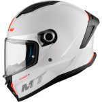 CASCO INTEGRAL HELMET MT STINGER 2 SOLID A0 BLANCO PERLA BRILLO/ECE 22.06 - Imagen 2