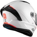 CASCO INTEGRAL HELMET MT STINGER 2 SOLID A0 BLANCO PERLA BRILLO/ECE 22.06 - Imagen 3