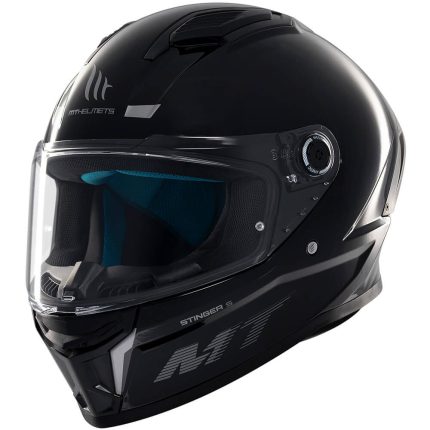 CASCO INTEGRAL HELMET MT STINGER 2 SOLID A11 NEGRO BRILLO/ECE 22.06