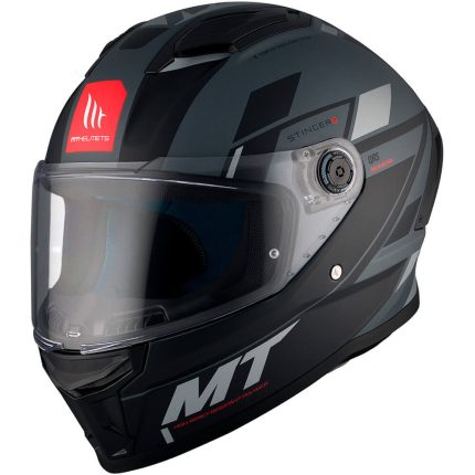 CASCO INTEGRAL HELMET MT STINGER 2 ZIVZE C2 MATT/ NEGRO GRIS /ECE 22.06