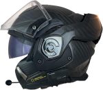 CASCO MODULAR LS2-FF901 ADVANT X SOLID CARBON-06 NEGRO + INTERCOM 4X CARDO - Imagen 2