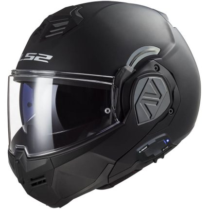 CASCO MODULAR LS2-  FF906 ADVANT SOLID MATT BLACK-06/ NEGRO MATE + INTERCOM 4X CARDO