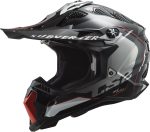 CASCO DE MOTO CROSS LS2 -MX700 SUBVERTER ARCHED SILVER TITANIUM-ECE 22.06 NEGRO GRIS