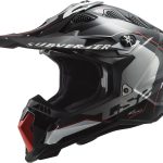 CASCO DE MOTO CROSS LS2 -MX700 SUBVERTER ARCHED SILVER TITANIUM-ECE 22.06 NEGRO GRIS