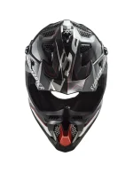 CASCO DE MOTO CROSS LS2 -MX700 SUBVERTER ARCHED SILVER TITANIUM-ECE 22.06 NEGRO GRIS - Imagen 2