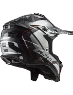 CASCO DE MOTO CROSS LS2 -MX700 SUBVERTER ARCHED SILVER TITANIUM-ECE 22.06 NEGRO GRIS - Imagen 3
