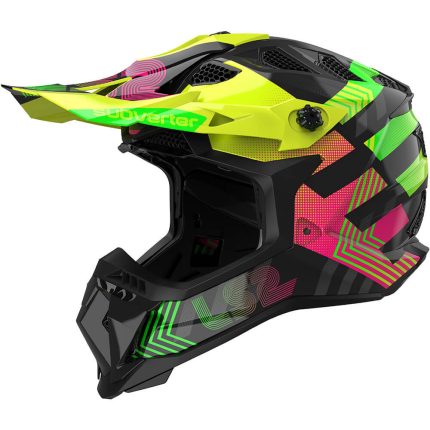 CASCO DE MOTO CROSS LS2 -MX700 SUBVERTER CHROMATIC BLACK-ECE 22.06 MULTICOLOR