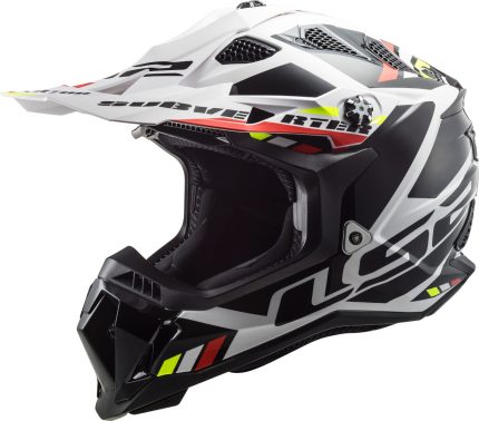 CASCO DE MOTO CROSS LS2 -MX700 SUBVERTER STOMP WHITE BLACK-ECE 22.06 BLANCO NEGRO