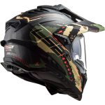 CASCO DE MOTO TRAIL LS2 -MX701 C EXPLORER EXTEND MATT MILITARY GREEN-ECE 22.06 FIBRA DE CARBONO NEGRO VERDE MARRON - Imagen 2