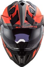 CASCO DE MOTO TRAIL LS2 -MX701 EXPLORER ALTER MATT BLACK FL.ORANGE-ECE 22.06 FIBRA DE VIDRIO NEGRO NARANJA - Imagen 3