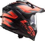 CASCO DE MOTO TRAIL LS2 -MX701 EXPLORER ALTER MATT BLACK FL.ORANGE-ECE 22.06 FIBRA DE VIDRIO NEGRO NARANJA - Imagen 4