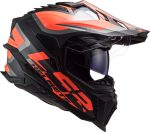 CASCO DE MOTO TRAIL LS2 -MX701 EXPLORER ALTER MATT BLACK FL.ORANGE-ECE 22.06 FIBRA DE VIDRIO NEGRO NARANJA - Imagen 5