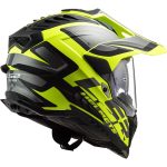 CASCO DE MOTO TRAIL LS2 -MX701 EXPLORER ALTER MATT BLACK H-ECE 22.06 FIBRA DE VIDRIO NEGRO AMARILLO - Imagen 2