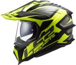 CASCO DE MOTO TRAIL LS2 -MX701 EXPLORER ALTER MATT BLACK H-ECE 22.06 FIBRA DE VIDRIO NEGRO AMARILLO - Imagen 3