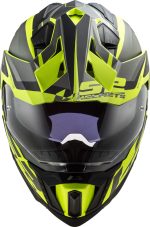CASCO DE MOTO TRAIL LS2 -MX701 EXPLORER ALTER MATT BLACK H-ECE 22.06 FIBRA DE VIDRIO NEGRO AMARILLO - Imagen 4