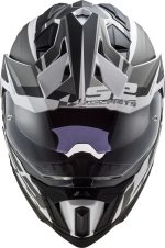 CASCO DE MOTO TRAIL LS2 -MX701 EXPLORER ALTER MATT BLACK WHITE-ECE 22.06 FIBRA DE VIDRIO NEGRO BLANCO - Imagen 3