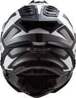 CASCO DE MOTO TRAIL LS2 -MX701 EXPLORER ALTER MATT BLACK WHITE-ECE 22.06 FIBRA DE VIDRIO NEGRO BLANCO - Imagen 4