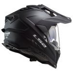 CASCO DE MOTO TRAIL LS2 -MX701 EXPLORER SOLID MATT BLACK-ECE 22.06 FIBRA DE VIDRIO NEGRO MATE - Imagen 3