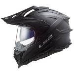 CASCO DE MOTO TRAIL LS2 -MX701 EXPLORER SOLID MATT BLACK-ECE 22.06 FIBRA DE VIDRIO NEGRO MATE - Imagen 2