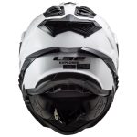 CASCO DE MOTO TRAIL LS2 -MX701 EXPLORER SOLID WHITE-ECE 22.06 FIBRA DE VIDRIO BLANCO NEGRO - Imagen 4