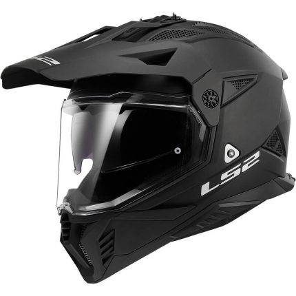 CASCO DE MOTO TRAIL LS2 -MX702 PIONEER II MATT BLACK-ECE 22.06 NEGRO MATE