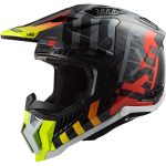 CASCO DE MOTO CROSS LS2 -MX703 C X-FORCE BARRIER H-V YELLOW RED-ECE 22.06 FIBRA DE CARBONO NEGRO ROJO AMARILLO