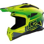 CASCO DE MOTO CROSS LS2 -MX708 FAST II DUCK M.H-V GREEN H-V YELL.-ECE 22.06 AMARILLO FLUO VERDE