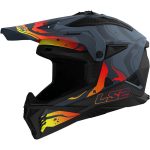 CASCO DE MOTO CROSS LS2 -MX708 FAST II WASH MATT DARK GREY-ECE 22.06 NEGRO GRIS OSCURO MATE