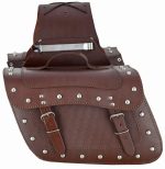 JUEGO DE ALFORJAS RÍGIDAS DE CUERO 3-4MM, PARA MOTO CUSTOM Y HARLEY BIKERS ROAD CRUISER MARRON 2 X 15 LITROS - Imagen 3