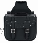 ALFORJAS LATERALES DE CUERO ARTIFICIAL, DESMONTABLE IMPERMEABLES Y INTERIOR FORRADO ROAD WARRIOR 18 LITROS X 2 - Imagen 4