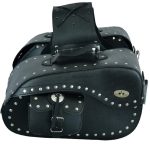 JUEGO DE ALFORJAS RÍGIDAS DE CUERO 3-4MM, PARA MOTO CUSTOM Y HARLEY BIKERS WILD WEST 2 X 24 LITROS - Imagen 2