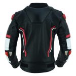 MONO DE CUERO DE DOS PIEZAS CON PROTECCIONES TPR Y TITANIO JF17C/JF17P ROJO NEGRO BLANCO - Imagen 4