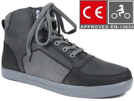 BOTAS DE MOTO HARISSON APACHE GRIS NEGRO URBAN UNISEX PARA VERANO PERFORADO CON PROTECCIONES CE