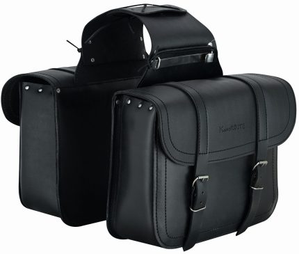 JUEGO DE ALFORJAS RÍGIDAS DE CUERO 3-4MM, PARA MOTO CUSTOM Y HARLEY BIKERS IRON HORSE 2X13 LITROS